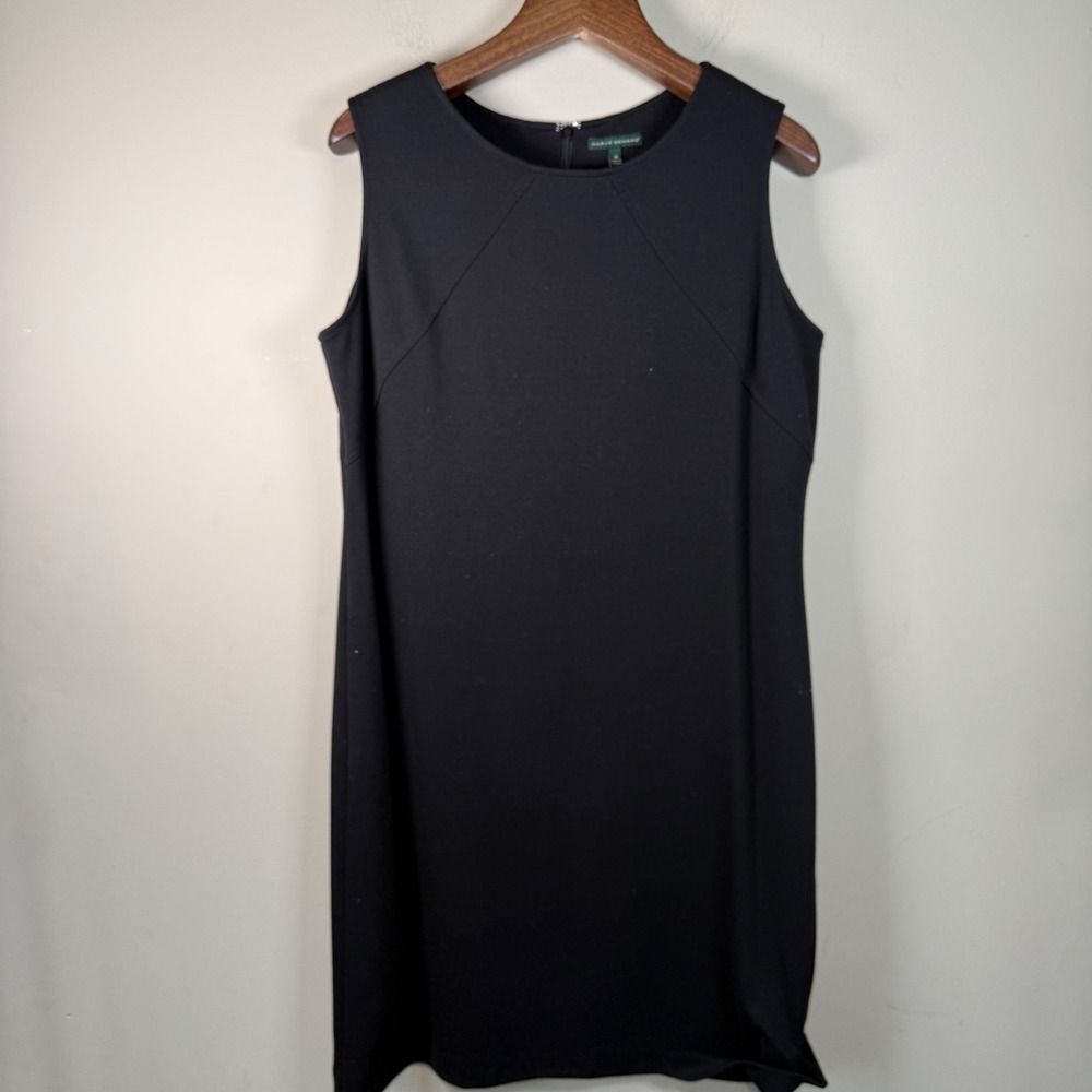 Harve Benard Black Sleeveless Sheath Dress Size 16 Office Career Business